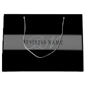 編集可能エレガントスクリプトビジネス名/その他の文字 ラージペーパーバッグ (正面)