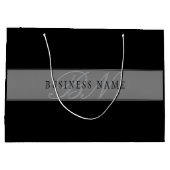 編集可能エレガントスクリプトビジネス名/その他の文字 ラージペーパーバッグ (裏面)