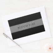 編集可能エレガントスクリプトビジネス名/その他の文字 長方形シール (封筒)