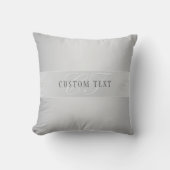 編集可能エレガントモノグラム書スクリプト | グレイ クッション (正面)