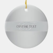 編集可能エレガントモノグラム書スクリプト | グレイ セラミックオーナメント (裏面)