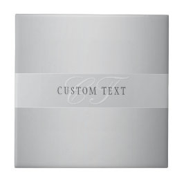 編集可能エレガントモノグラム書スクリプト | グレイ タイル