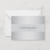 編集可能エレガントモノグラム書スクリプト | グレイ ノートカード (正面)