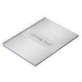 編集可能エレガントモノグラム書スクリプト | グレイ ノートブック (左側)