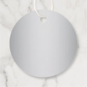 編集可能エレガントモノグラム書スクリプト | グレイ フェイバータグ (裏面)