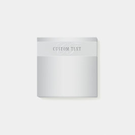 編集可能エレガントモノグラム書スクリプト | グレイ ポストイット