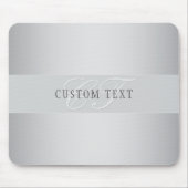 編集可能エレガントモノグラム書スクリプト | グレイ マウスパッド (正面)