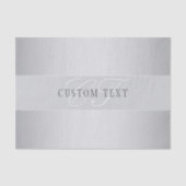 編集可能エレガントモノグラム書スクリプト | グレイ 薄葉紙 (正面)