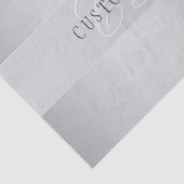 編集可能エレガントモノグラム書スクリプト | グレイ 薄葉紙 (詳細)