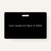 編集可能エレガントモノグラム書スクリプト | ブラック バッジ (裏面)