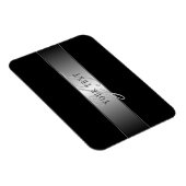 編集可能エレガントモノグラム書スクリプト | ブラック マグネット (右側)