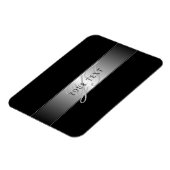 編集可能エレガントモノグラム書スクリプト | ブラック マグネット (左側)