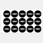 編集可能エレガントモノグラム書スクリプト | ブラック ラベル (シート)