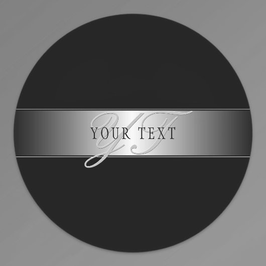 編集可能エレガントモノグラム書スクリプト | ブラック ラベル