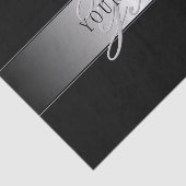 編集可能エレガントモノグラム書スクリプト | ブラック 薄葉紙 (詳細)