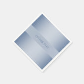 編集可能エレガントモノグラム書スクリプト | ブルー スタンダードカクテルナプキン (角)
