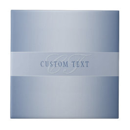 編集可能エレガントモノグラム書スクリプト | ブルー タイル