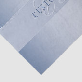 編集可能エレガントモノグラム書スクリプト | ブルー 薄葉紙 (詳細)