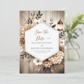 編集可能エレガントラス結婚ト セーブザデート (スタンド正面)