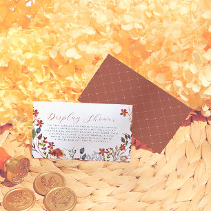 編集可能エレガントワイルドフラワーフローラブライダルシャワー エンクロージャーカード