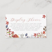 編集可能エレガントワイルドフラワーフローラブライダルシャワー エンクロージャーカード (正面)