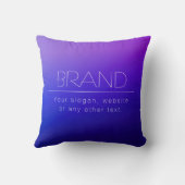 編集可能エレガント文字とフェモダンーディングパープルカラー クッション (裏面)