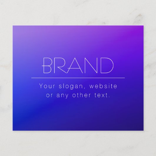 編集可能エレガント文字とフェモダンーディングパープルカラー チラシ (正面)