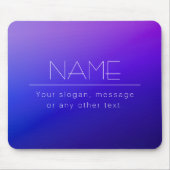 編集可能エレガント文字とフェモダンーディングパープルカラー マウスパッド (正面)