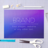 編集可能エレガント文字とフェモダンーディングパープルカラー 薄葉紙 (クラフト)