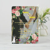 編集可能エレガント結婚式の招待カード シーズンカード (スタンド正面)