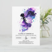 編集可能エンチャントフェアリー誕生日 招待状 (スタンド正面)