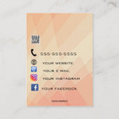 編集可能オレンジピーチジュエリーホルダーカード 名刺 (裏面)