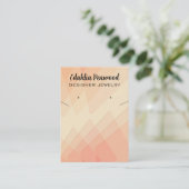 編集可能オレンジピーチジュエリーホルダーカード 名刺 (スタンド正面)