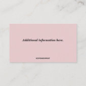 編集可能オーガニックターキーファーム 名刺 (裏面)