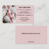 編集可能オーガニックターキーファーム 名刺 (正面/裏面)