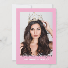 編集可能オートグラフカードプリント – ライト背景 招待状