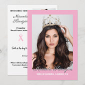 編集可能オートグラフカードプリント – ライト背景 招待状 (正面/裏面)