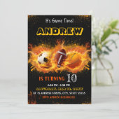 編集可能オールスタースポーツ誕生日招待状 招待状 (スタンド正面)