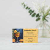 編集可能カクテルガラスバーテンダー 名刺 (スタンド正面)