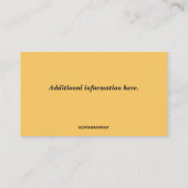 編集可能カクテルガラスバーテンダー 名刺 (裏面)