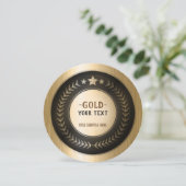 編集可能カスタムなプリントDIYメダル金ゴールド#1のチャンピオン サンキューカード (スタンド正面)