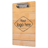 編集可能カスタムロゴ木材デザイン クリップボード (左)