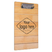 編集可能カスタムロゴ木材デザイン クリップボード (右)