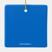 編集可能カセットテープクリスマス セラミックオーナメント (裏面)