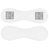 編集可能カップルイニシャル |白とグレー ソフトボール (パネル)