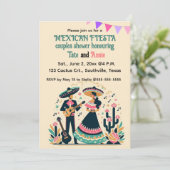 編集可能カップルフィエスタシャワー招待状 招待状 (スタンド正面)