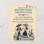 編集可能カップルフィエスタシャワー招待状 招待状 (正面/裏面)