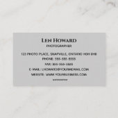 編集可能カメラフォトグラファー 名刺 (裏面)