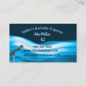編集可能カラオケジョッキーマイク名刺 名刺 (正面)