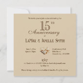 編集可能カラフルな結婚アニバーサリーケーキ 招待状 (裏面)